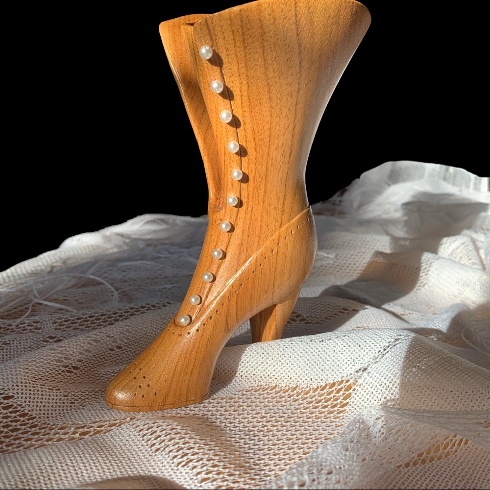 Hand Craved by MN Artist, Victorian Style Boot